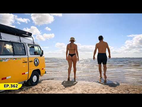Acampamos de Kombihome em uma Lagoa cristalina no Rio Grande do Sul | Ep.362
