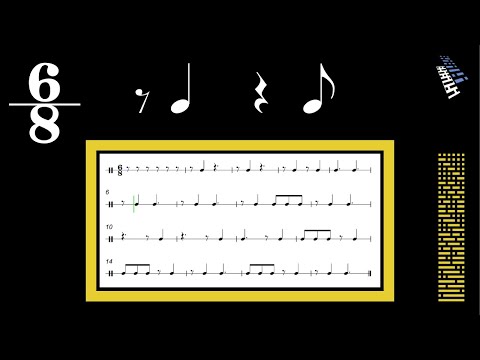 6/8 Basic Figures: 02 - 001 | RHYTHM DRILLS  ►Beginner