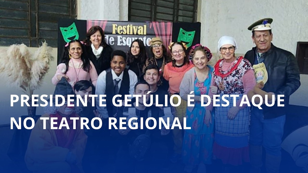 Do jovem ao experiente: teatro une gerações e rende troféus para Presidente Getúlio