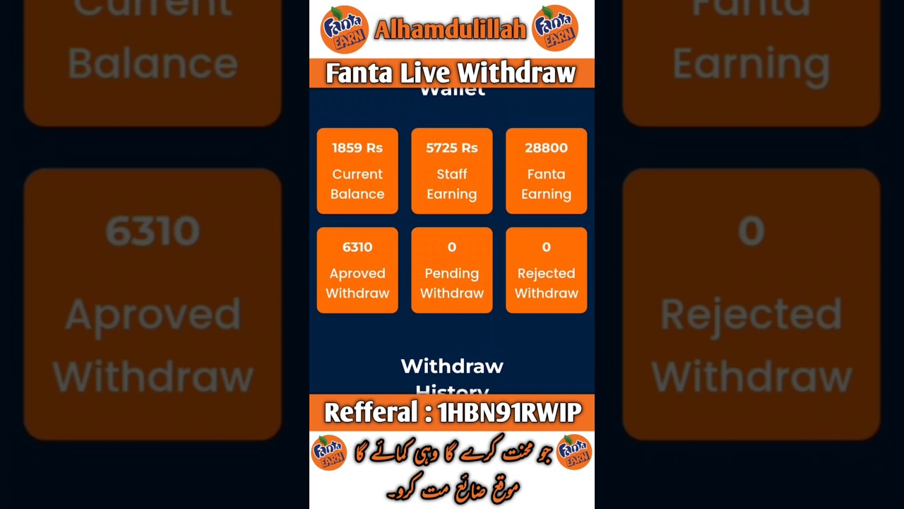 Fanta Earning Website 2026 | Daily Earning Proof | Live Withdraw #fanta #earningapp #money