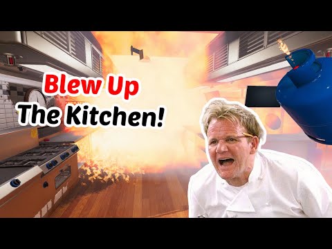I Blew Up The Kitchen In Cooking Simulator - Funny Moments