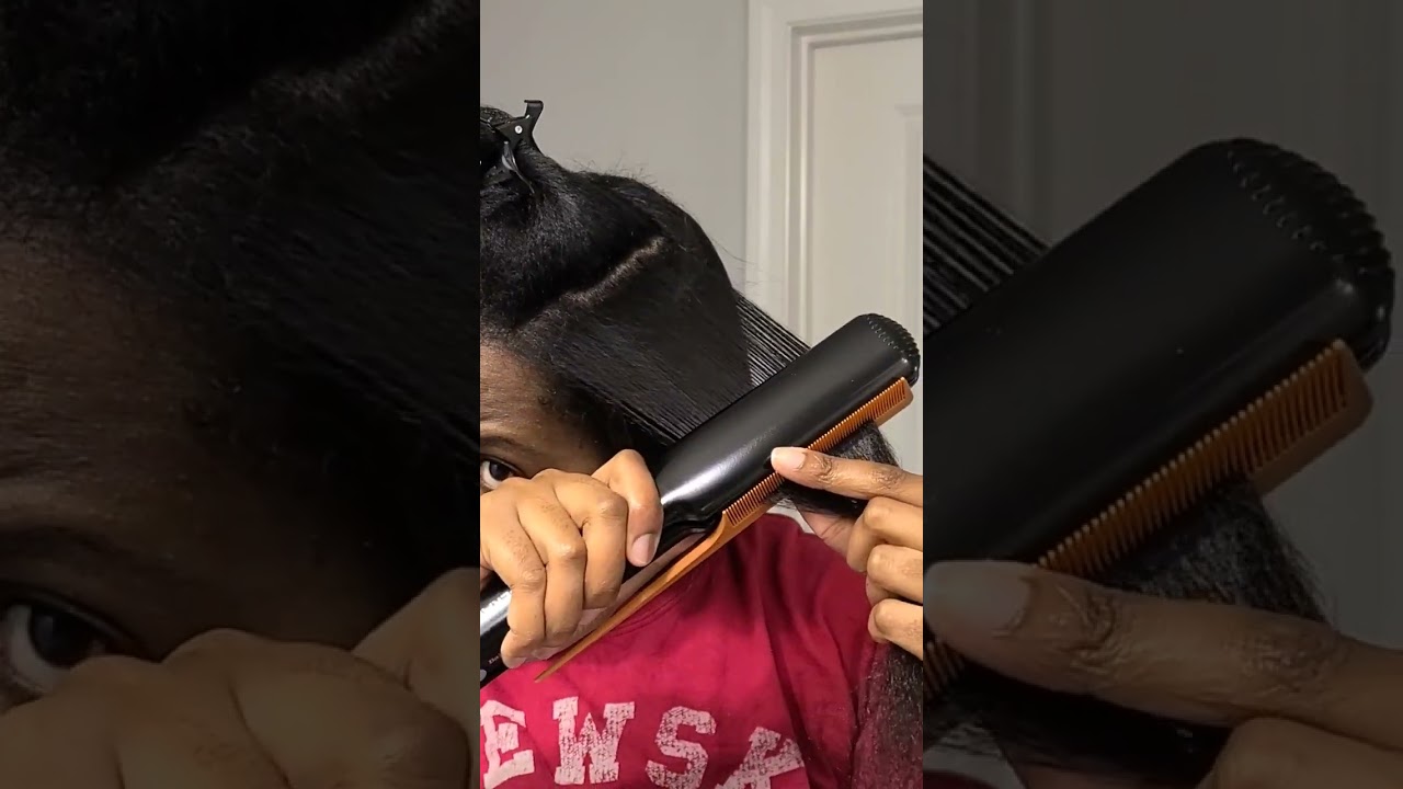 Chasing method for BEST #silkpress at home! #naturalhair #silkpressonnaturalhair