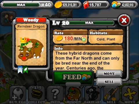 DragonVale How to Breed Reindeer Dragon + Max Level [HD]