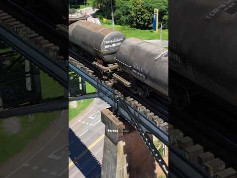 Trem no viaduto em Araucária PR