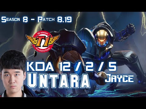 SKT T1 Untara JAYCE vs PANTHEON Top - Patch 8.19 KR Ranked