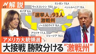 大接戦のアメリカ大統領選「共和党支持者の争点の熱意大きかった」　勝敗分ける“激戦州”の行方は【Nスタ解説】｜TBS NEWS DIG
