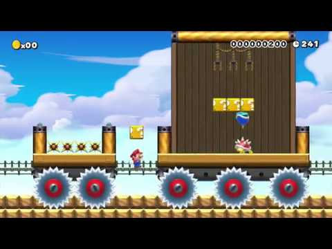 Super Mario Maker Levels: "Bowser Jr's Pain Train"