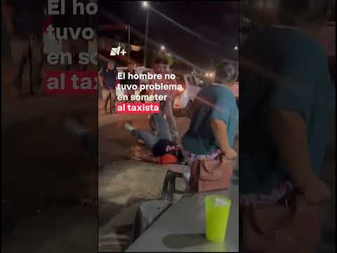 Taxista de Veracruz se quita el cinturón en pelea contra automovilista #nmas #shorts