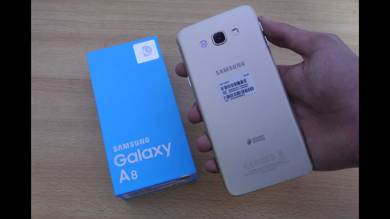 Samsung Galaxy A8 GOLD - Unboxing, Setup & First Look HD
