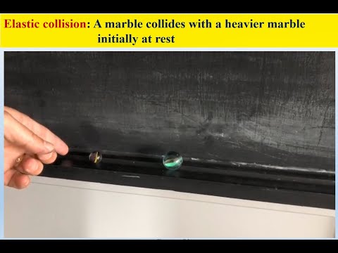 Marble colliding with a heavier one - Experiment