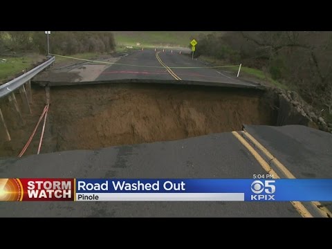 Busy Backroad In Contra Costa Washed Out By Rain