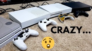 Connecting 3 XBOX ONES & A PS4 All TOGETHER... What Happens??