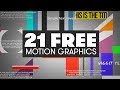 21 FREE Motion Graphics For Premiere | PremiumBeat.com