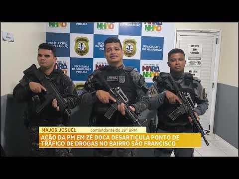 Ação da PM em Zé Doca desarticula ponto de tráfico de drogas no bairro São Francisco