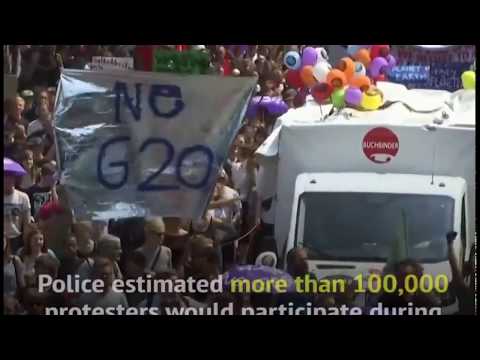 Dozens hurt at G20 protest in Germany
