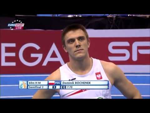 Göteborg 1er mars 2013 Championnats d'europe en salle 60M haies hommes demi-finale 2