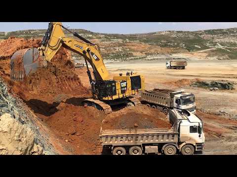 Caterpillar 6015B & Liebherr 976 Excavators Loading Trucks With Two Passes - Sotiriadis/Labrianidis