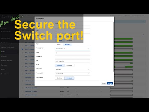 Secure the switch port with dot1x