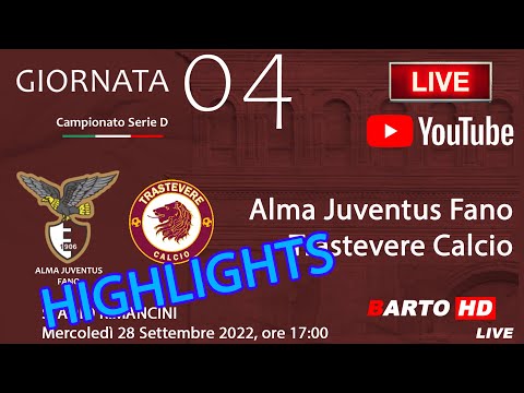 Highlights - ALMA JUVENTUS FANO - TRASTEVERE CALCIO - Calcio 4a Giornata Serie D Girone F