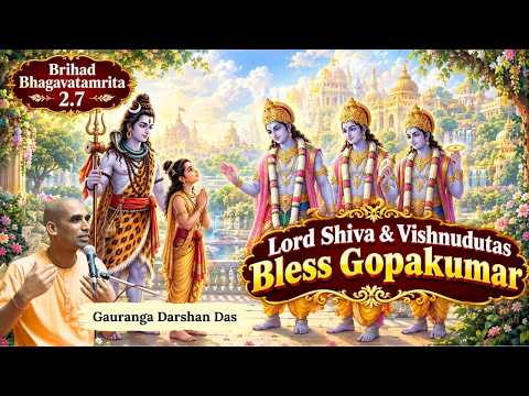 Brihad Bhagavatamrita 2.7 | Lord Shiva & Vishnudutas Bless Gopakumar | Gauranga Darshan Das