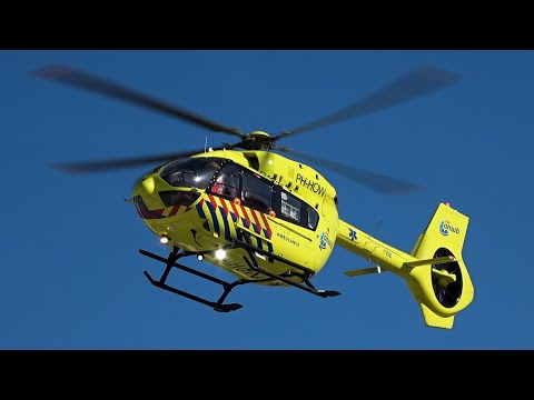 IC-heli Lifeliner 5 [PH HOW] brengt coronapatiënt vanaf Uden naar het Medisch Centrum Leeuwarden