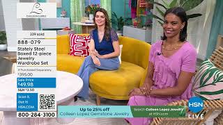 Download the video "Stately Steel Boxed 12piece Jewelry Wardrobe Set"