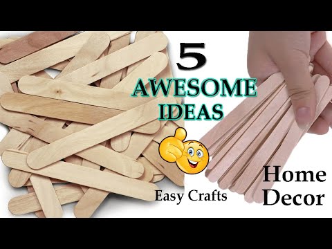 5 Awesome Popsicle Stick Crafts Ideas - DIY Ice Cream Stick Crafts
