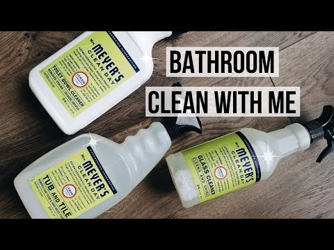 USING ONLY MRS MEYERS CLEANERS | BATHROOM CLEAN WITH ME | NATURAL CLEANERS ONLY | PATRICIA MARIE
