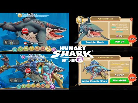 ZOMBIE & ALPHA ZOMBIE 66%, 60% DISCOUNT! - Hungry Shark World