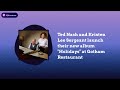Ted Nash and Kristen Lee Sergeant launch their new album "Holidays" at Gotham Restaurant | The...