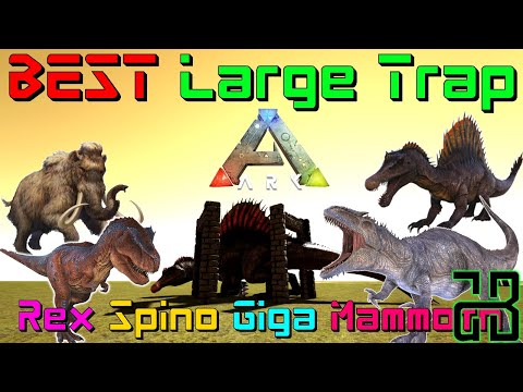 The BEST Large Dino Trap - Rex, Giga, Spino & MORE | ARK: Survival Evolved