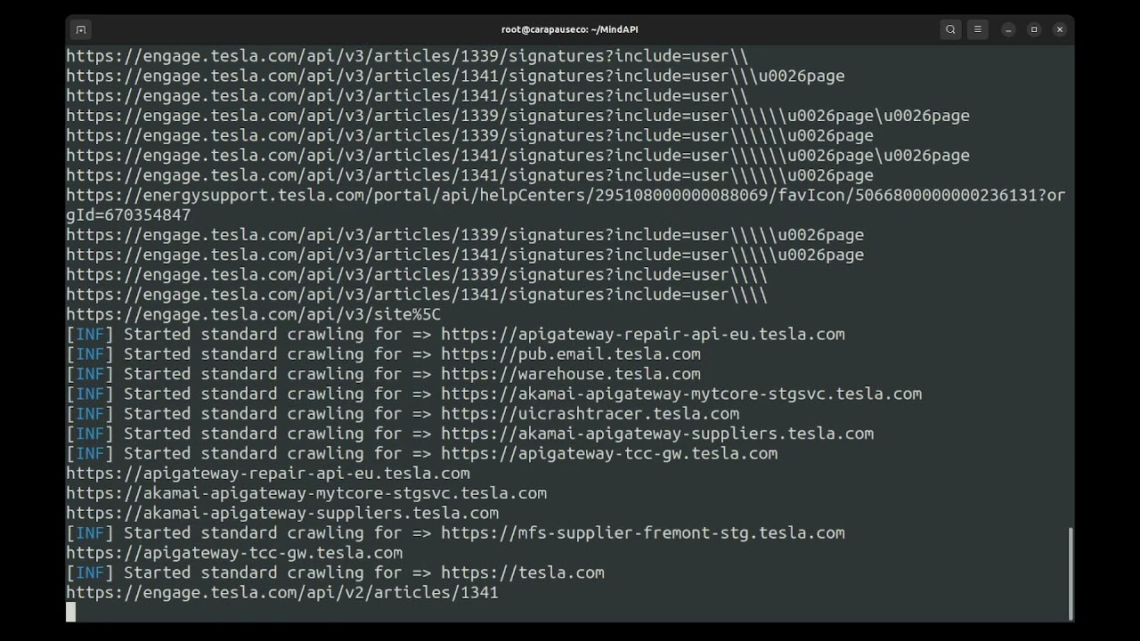 Using katana to get API endpoints