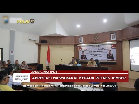 PRESISI UPDATE: MASYARAKAT APRESIASI POLRES JEMBER AMANKAN PILKADA 2024 16/01/2025 17.00