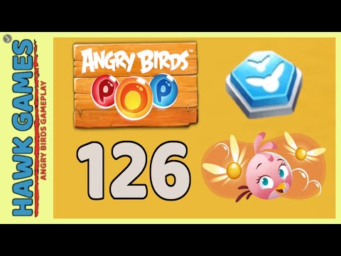 Angry Birds Stella POP Bubble Shooter Level 126 - Walkthrough, No Boosters