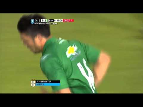 Gol de Vittor. Olimpo 1 - Banfield 2. Fecha 30. Primera División 2015. FPT.