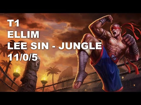 T1 Ellim Jungle Lee Sin vs Graves - KR Grandmaster Patch 10.9