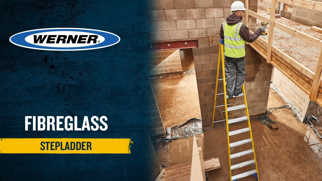Watch video Werner Fibreglass Step Ladders Now Werner Fibreglass Step Ladders