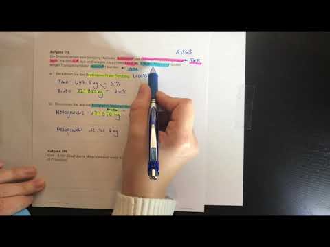 Wirtschaft DHF - Band 1 Kapitel 8.6 Verpackung (Brutto - Netto - Tara)