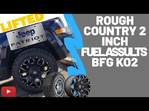 Jeep Patriot 2 Inch Rough Country Lift- How To Fit Fuel Wheels & BFG Tires On A Jeep Patriot (2019)