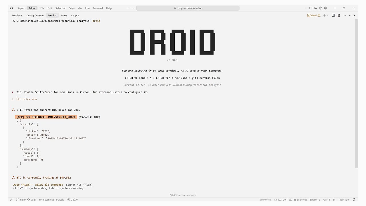 MCP Technical Analysis Server Demo