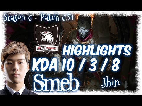 ROX Smeb JHIN ADC HIGHLIGHTS - Patch 6.21 KR Ranked