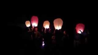 preview picture of video 'Bikers release Sky Lanterns'