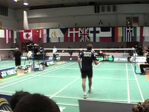 MMČR badminton 2009 MS Dmytro Zavadsky UKR - Simon Maunoury FRA 05