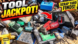 I Found a TOOL JACKPOT at the Scrap Yard! 😱 Milwaukee, DeWALT & MORE!