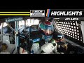 In-car camera: Chastain steals lead, starts multi-car wreck