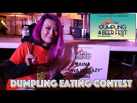 Dumpling Eating Contest - San Gabriel Beer and Dumpling Festival 2018 | RainaisCrazy