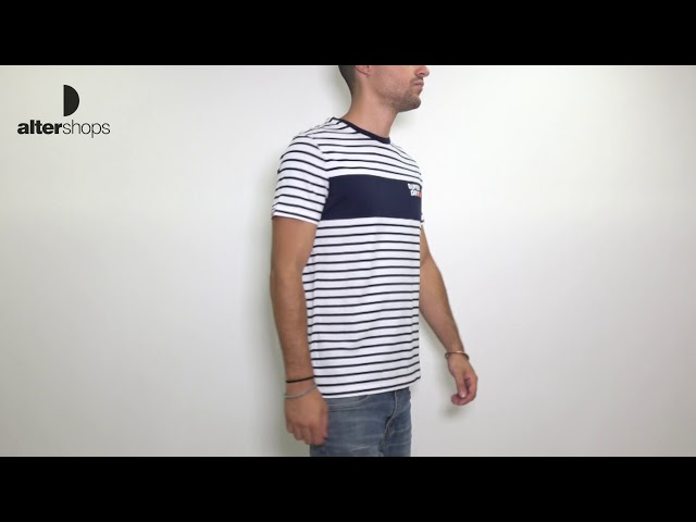 Vídeo relacionado con Superdry, T.Shirt Essential Stripe tee, M1012209A, Brilliant White Chest Stripe, M, Hombre