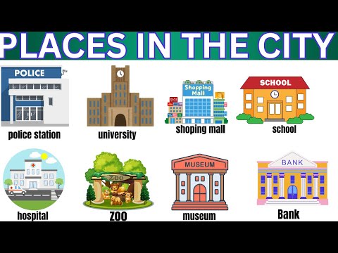 Places in a City Vocabulary | Places names | Parts of the City | English Vocabulary