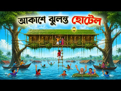 বন্যায় আকাশে ঝুলন্ত হোটেল