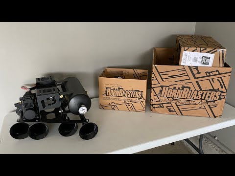(Part 1) HornBlasters Conductor 244k Nighmare Edition Train Horns Unboxing & Assembly